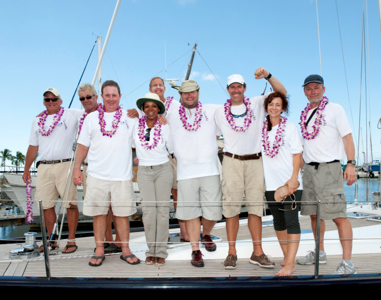 Manatea's happy crew after finishing Transpac 2013
